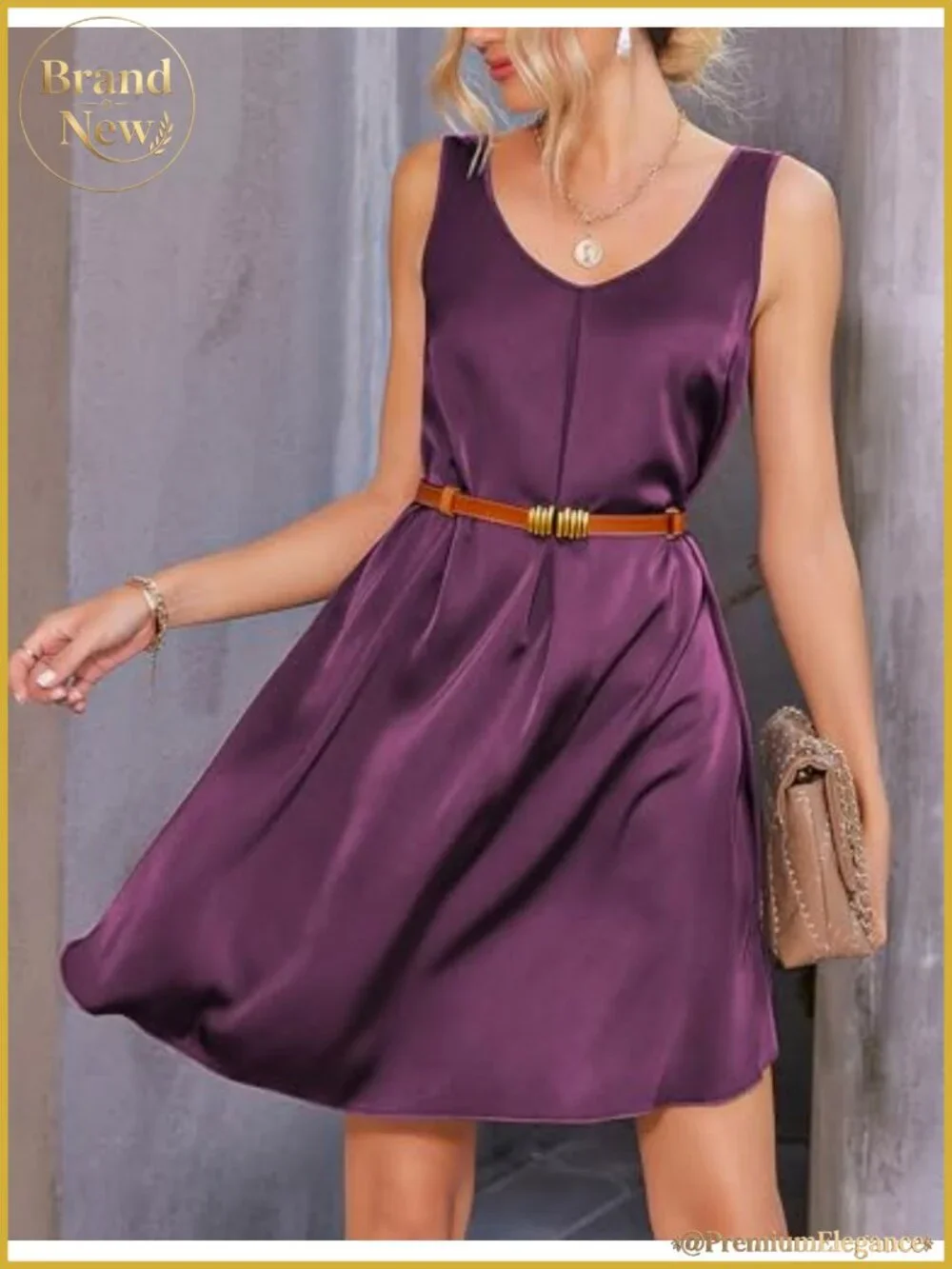 2 Pack Satin Nightgown Sleeveless Sleep Dress Silk Sleepwear